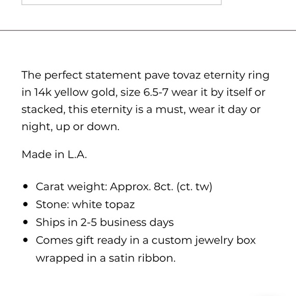 Topaz eternity emerald cut ring! - Picture 3 of 4